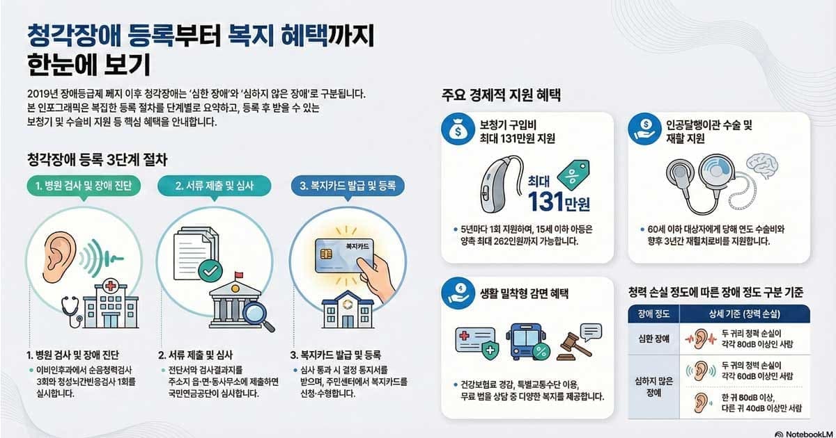 청각장애 등록 전체 절차