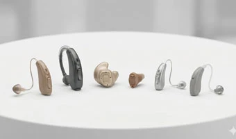 늘봄보청기-취급-6대-브랜드-—-다양한-보청기-스타일-진열