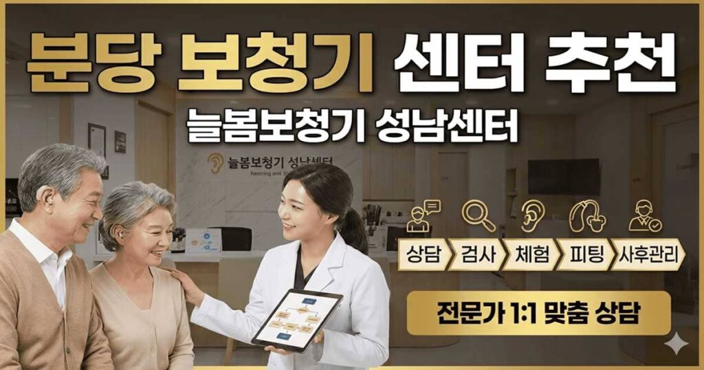 분당보청기센터추천_늘봄보청기성남센터