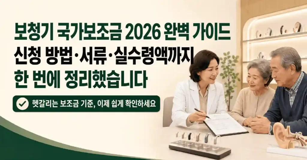 보청기 국가보조금 2026년 최신 정보