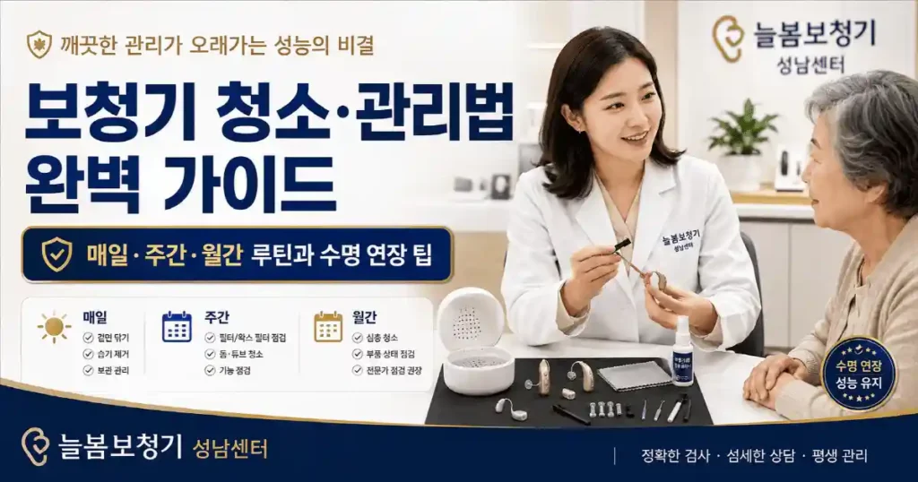 보청기 청소 관리법