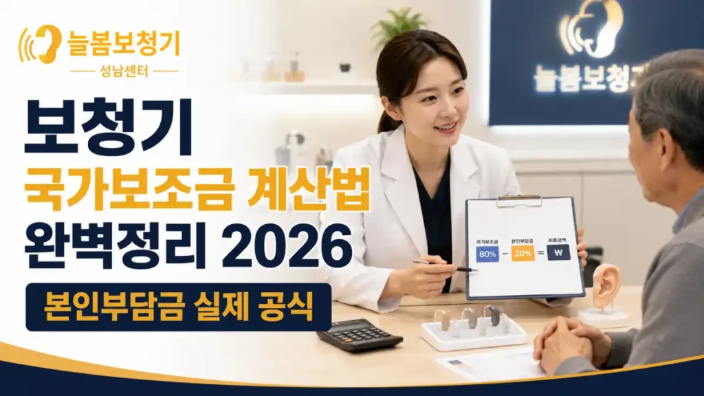 보청기 국가보조금 계산법-늘봄보청기 성남센터