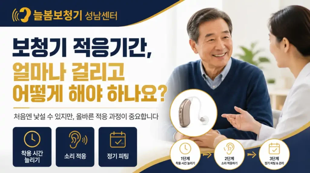 보청기 적응 기간 - 늘봄보청기 성남센터