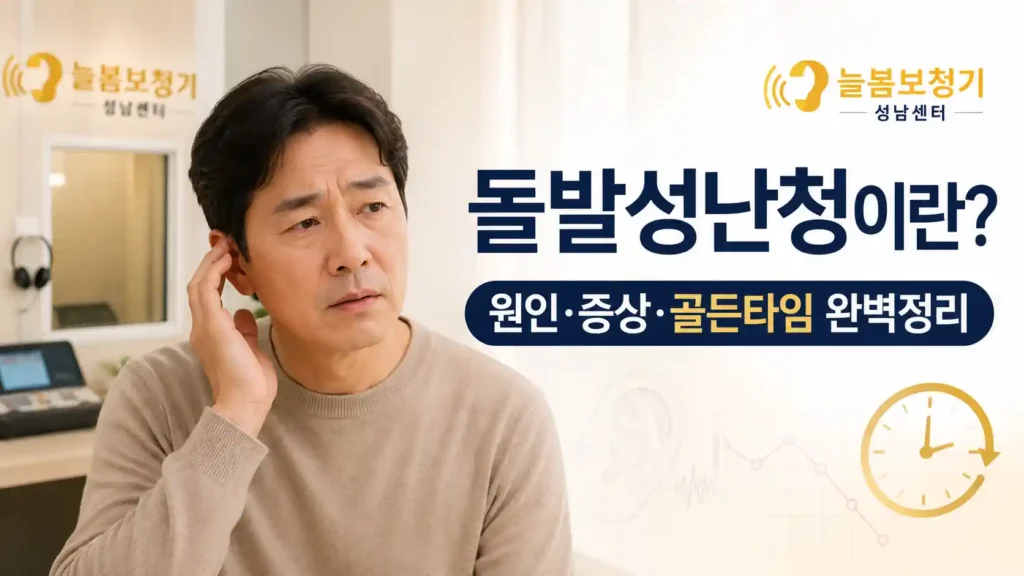 돌발성난청이란 원인과 증상 골든타인 정리